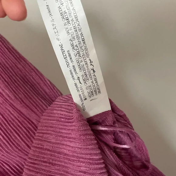 Zara Pleated Tunic Dress Slit Side Pink Size  Small - Picture 8 of 8